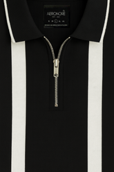 Cotton Panel Polo - Raven